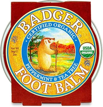 Badger, Foot Balm Peppermint Tea Tree Organic, 2 Ounce