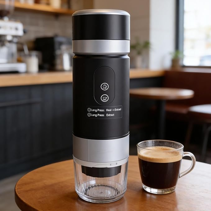 Cafetera Portátil Recargable 20 Bar para Camping Viaje miniatura 2