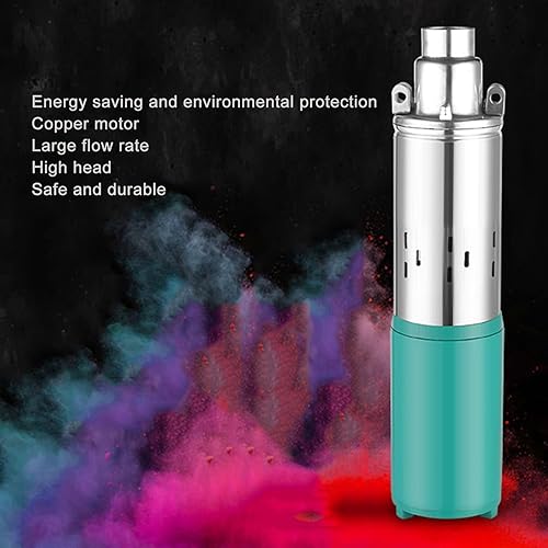 Miniatura 5 de DC12V 220W Bomba de pozo sumergible solar de acero inoxidable cepillado bomba de tornillo de alta elevación 984ft para riego agrícola