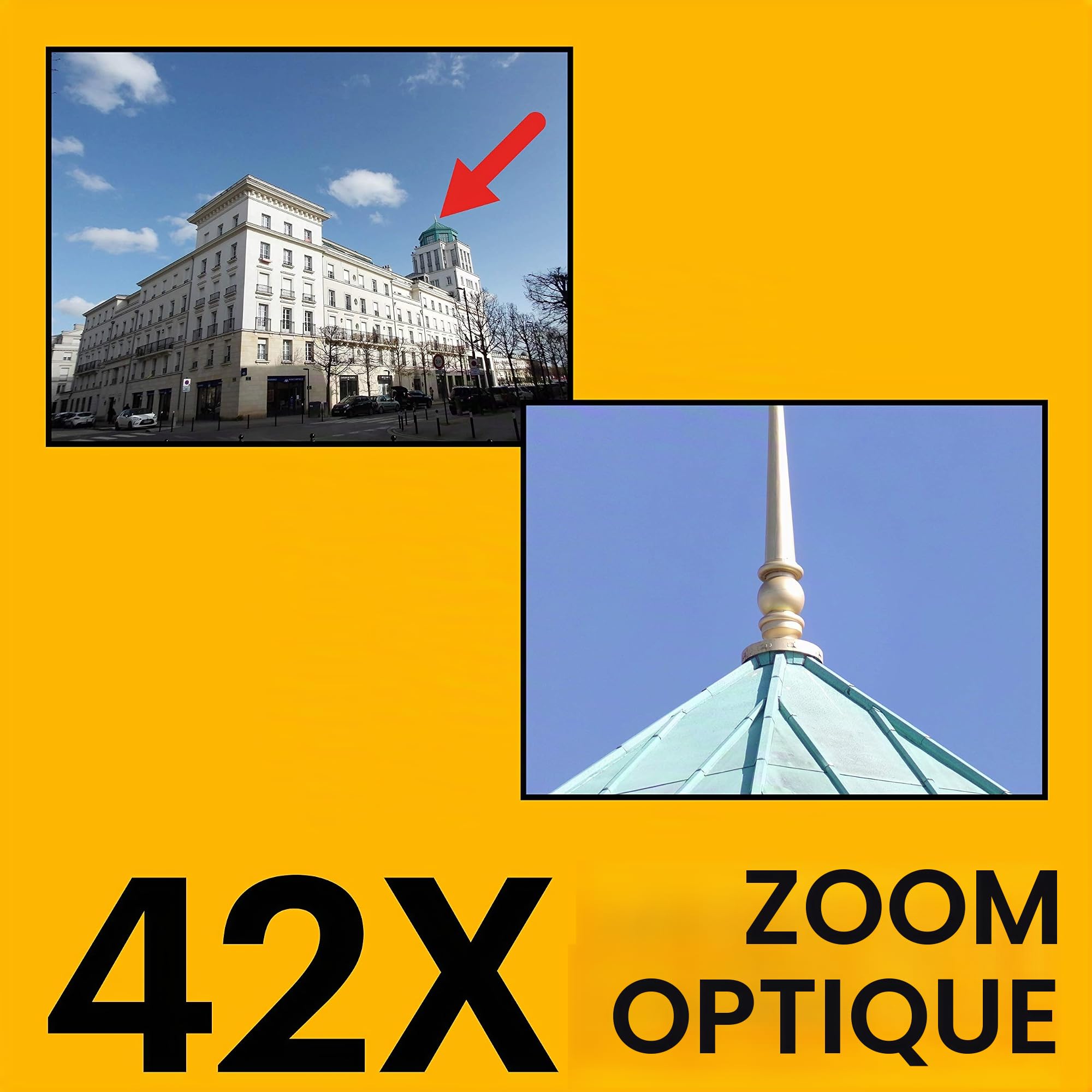 KODAK Pixpro AZ421 - Appareil Photo Bridge Numérique, Zoom Optique 42X, Grand Angle de 24 mm, 16 Mpixels, LCD 3, Vidéo HD 720p, OIS, Batterie Li-ION - Noir