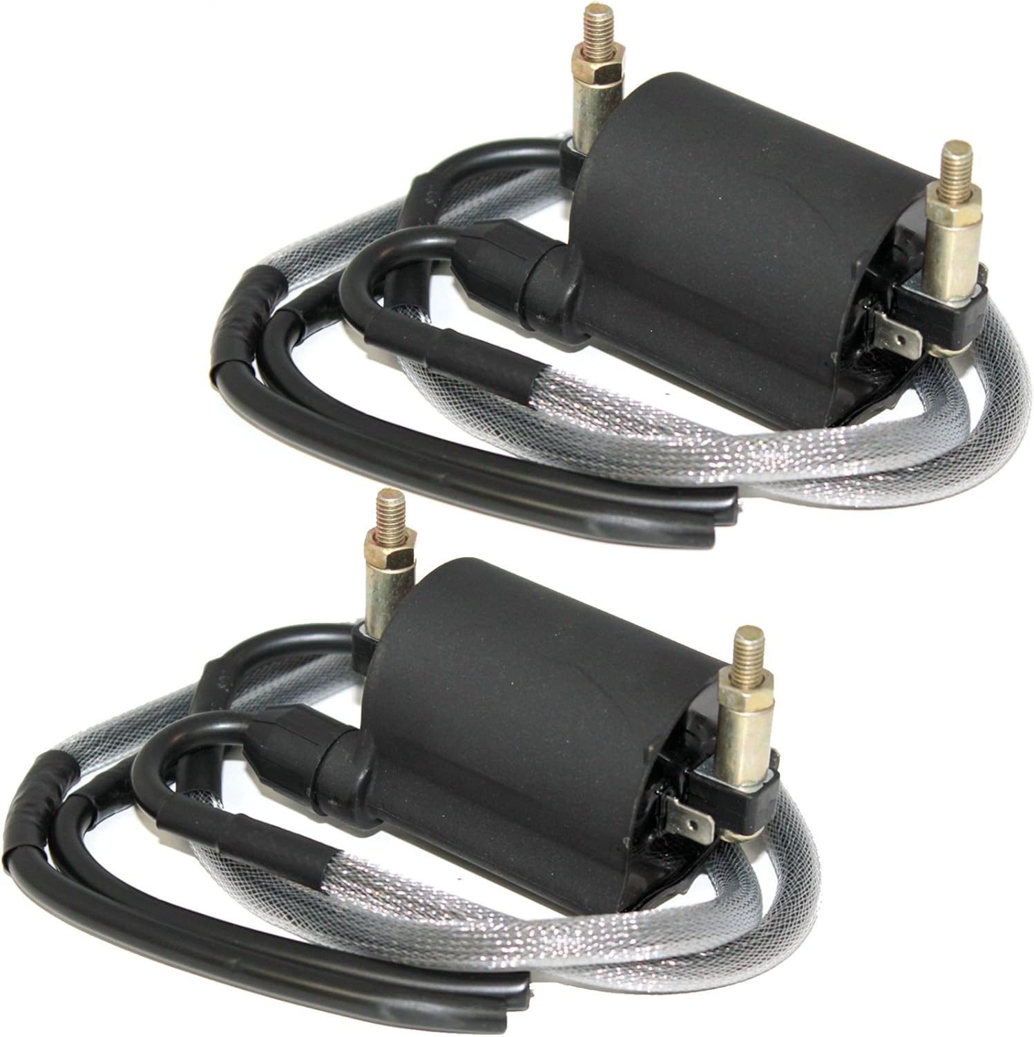 Caltric Front and Rear Ignition Coils Compatible with Kawasaki Vn1500N Vn-1500N Vulcan 1500 Classic Fi 2000-2002