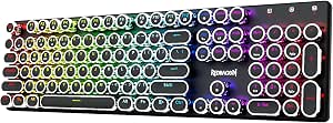 Redragon Wireless Typewriter Style Mechanical Gaming Keyboard, Black