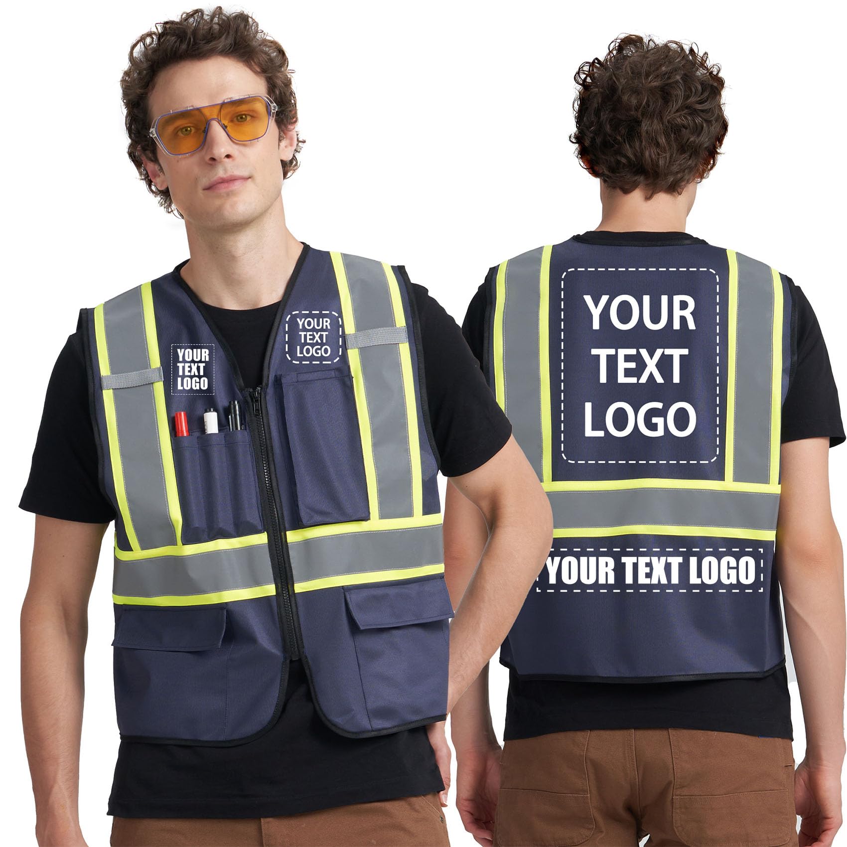 A-KSAFETY Custom High Visibility Reflective Safety Vest with logo