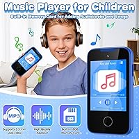 Vista 4 de Relojes de teléfono para niños y juguetes para niños de 3 a 8 años, teléfono de juguete con cámara doble, reproductor de música MP3