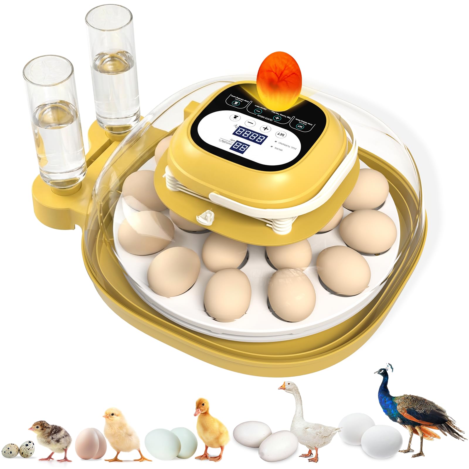 Photo 1 of 18&33 Egg Tray - Egg Incubators for Hatching Eggs with Automatic Egg Turning & Humidity Control, LED Display, Air Vent, Auto Water Refill & Egg Candler, for Turkey, Quail, Duck, Chicken Eggs