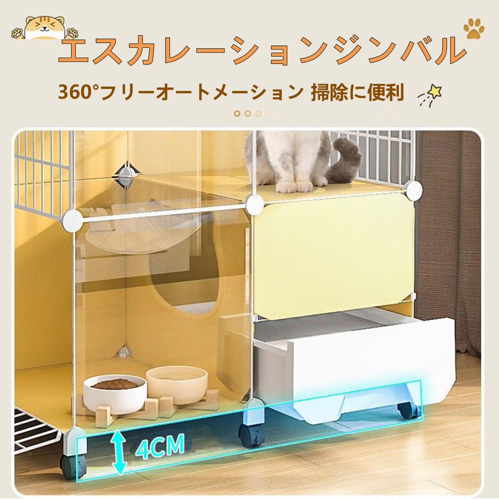 キャットケージ　キャットゲージ　猫用品　ペット用品　ペットハウス Amazon.co.jp: 猫ケージ キャットケージ ペットキャットケージ