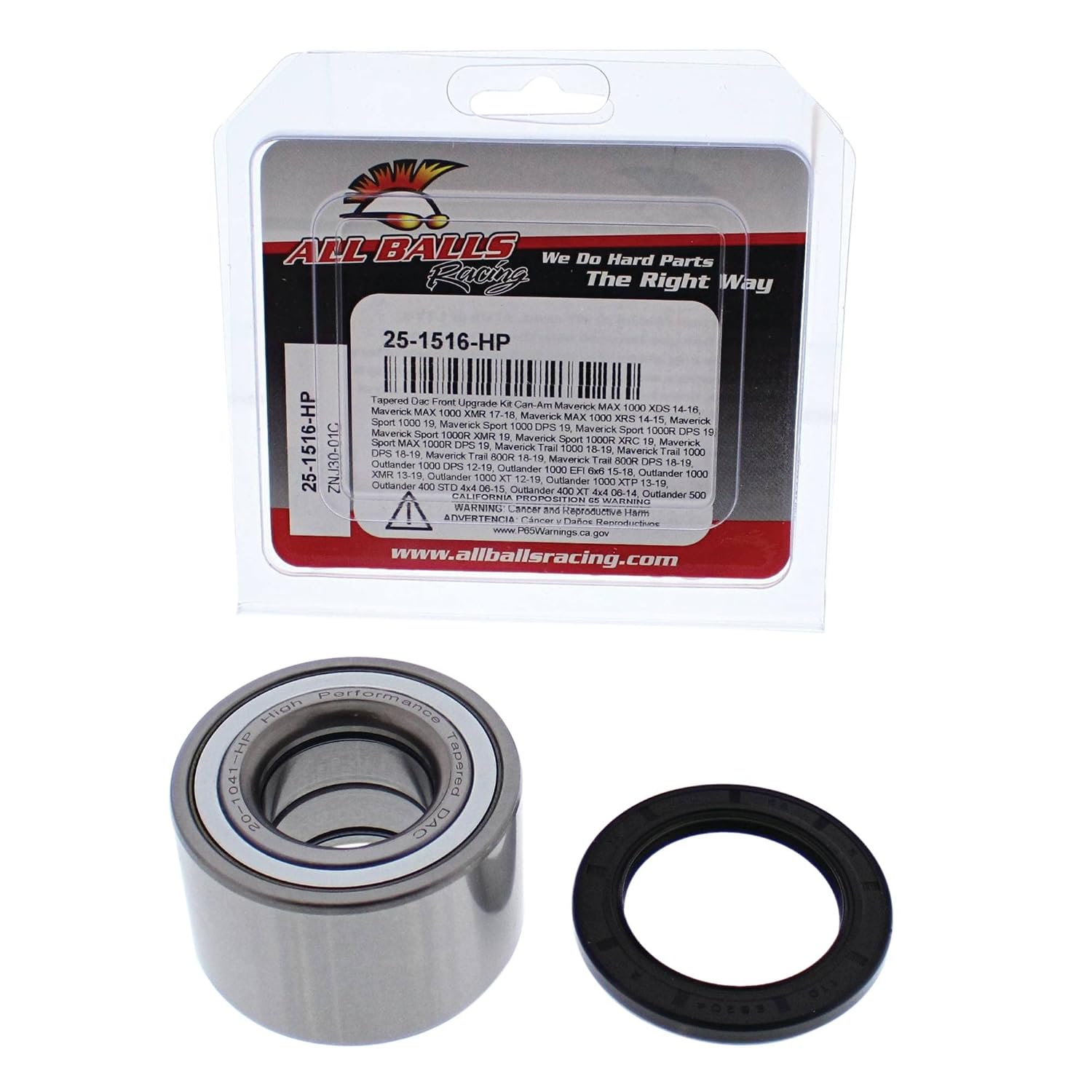 All Balls Tapered Dac Wheel Bearing Upgrade (25-1516-HP) for Can-Am Commander 1000 DPS 2016 2017 2018 2019, 1000 LTD 2013 2014 2015 2016 2017 2018 2019, 1000 STD 2011 2012 2013 2014 705400088