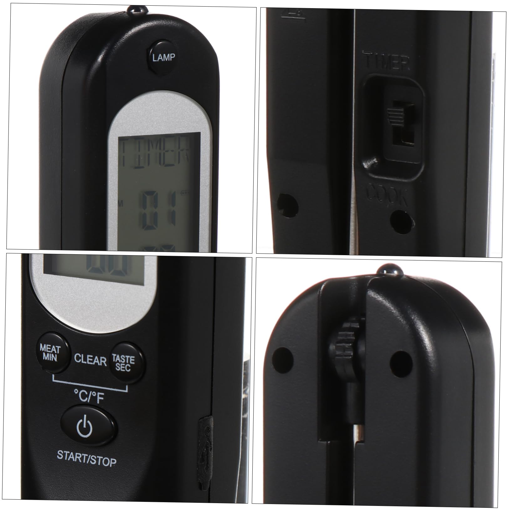 PRETYZOOM 2juegos Digital De Cocina Usb Recargable Para y Bbq Medidor De Temperatura Alarma De Voz Diseño Práctico y Duradero Para Cocción Tipo De Carnes