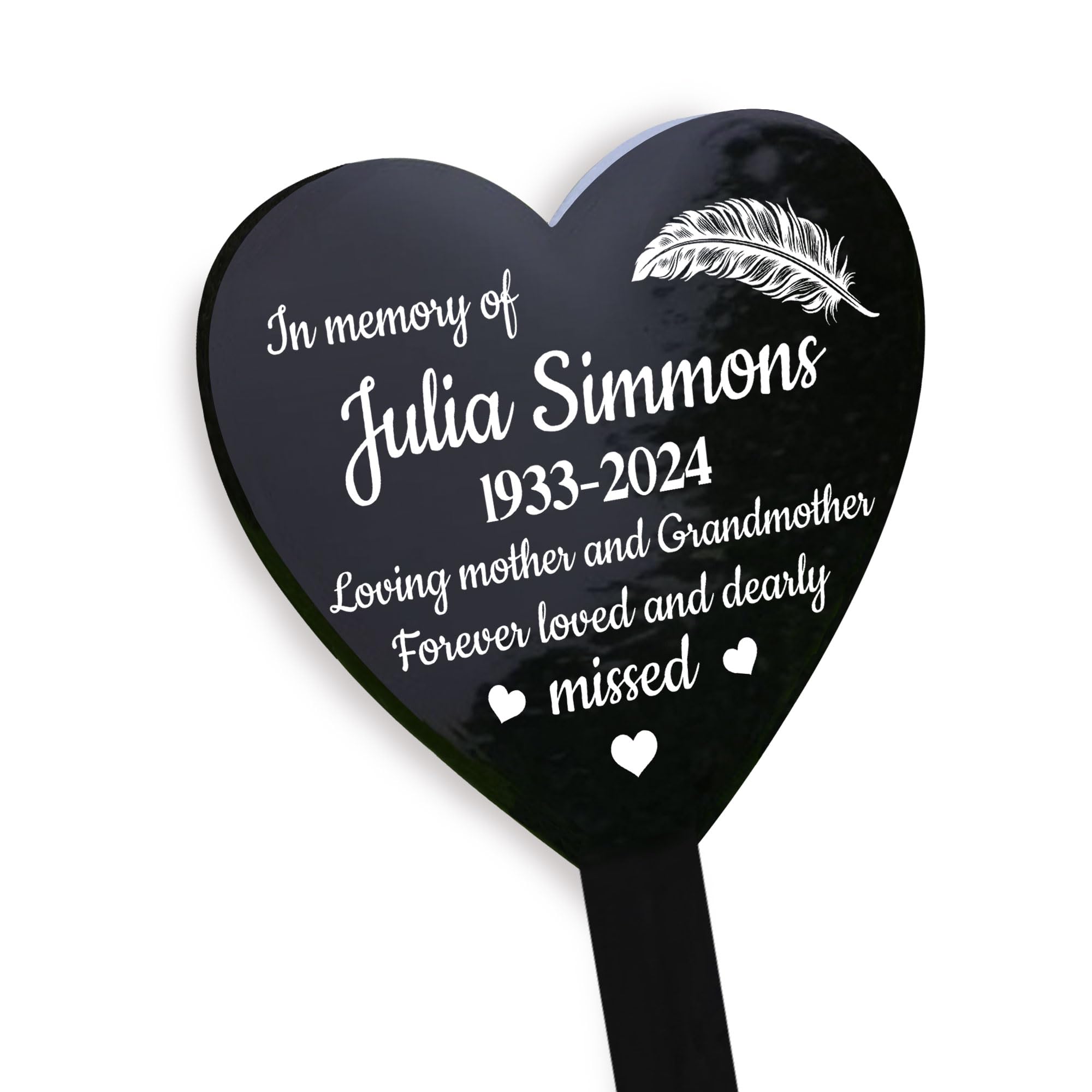 Personalised Plaque Memorial Plaque Bereavement Remembrance Funeral Gifts For Mum Dad Uncle Brother Auntie Sister (Design 1)