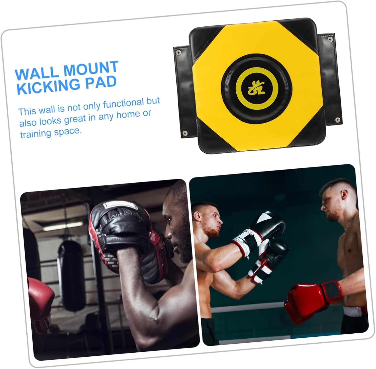 YARNOW Boxing Punch Bag Wall Mount Kickboxing Pad Wall-Mounted Training Tool for Boxing Taekwondo Large