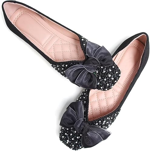 SAILING LU Women's Shoes Flats Comfortable Slip On Square Toe Ballet Walking Fla