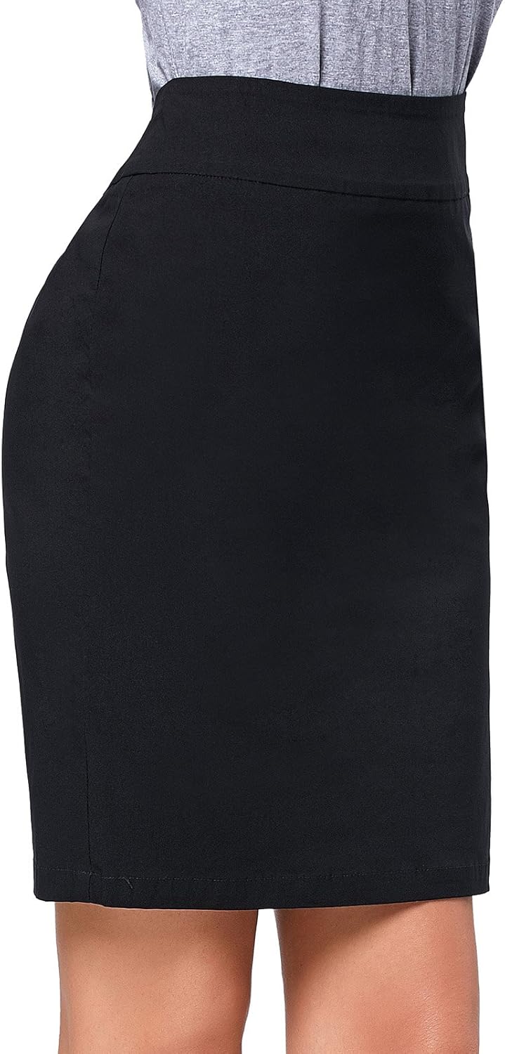 Kate Kasin Women's Knee Length Pencil Skirts Slim Fit Business Skirt at  Women’s Clothing store