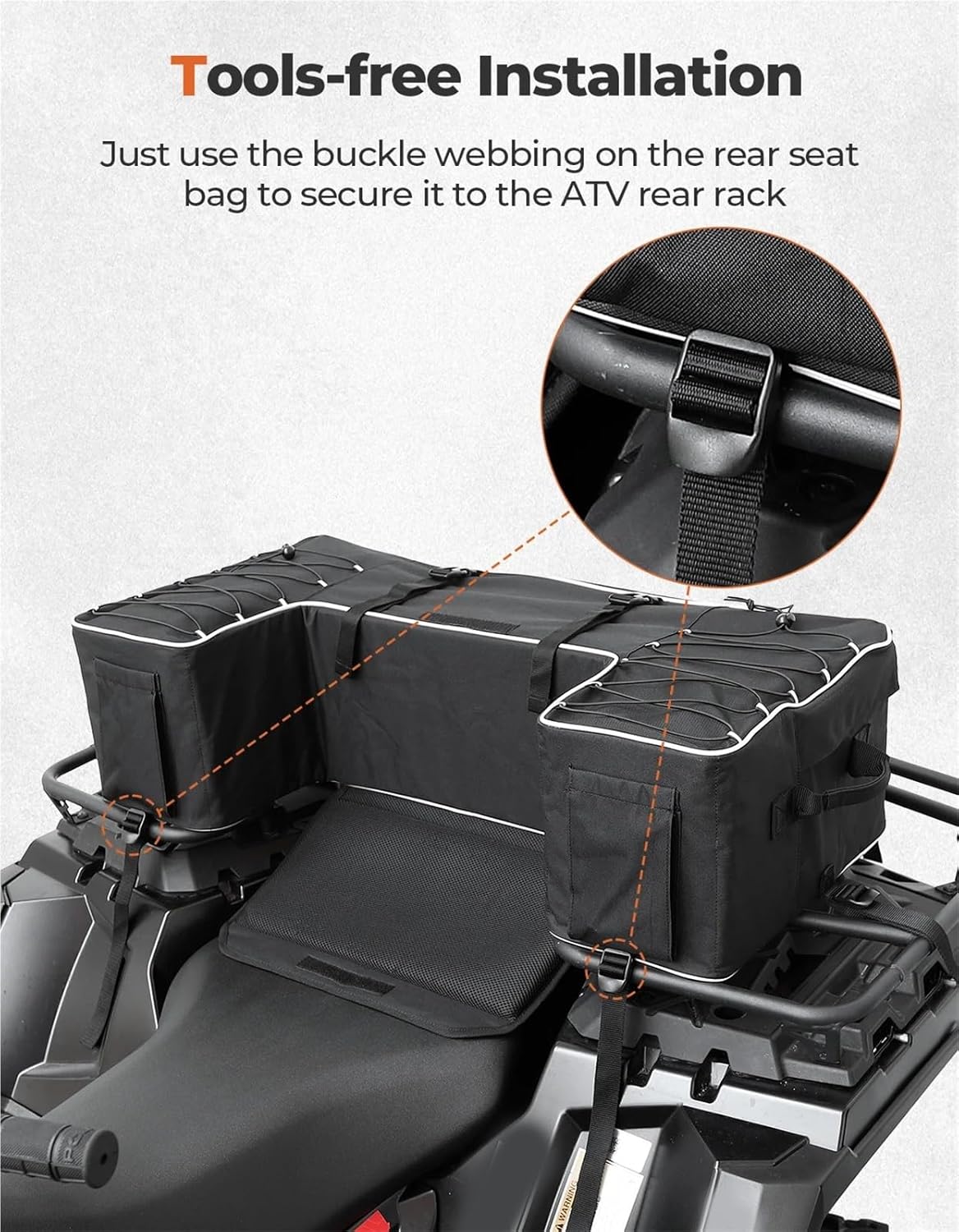 ATV 後部座席収納袋 に適合するFZ 09 850 トリプル 2014-2015 FZ1 N フェーザー FZ-8