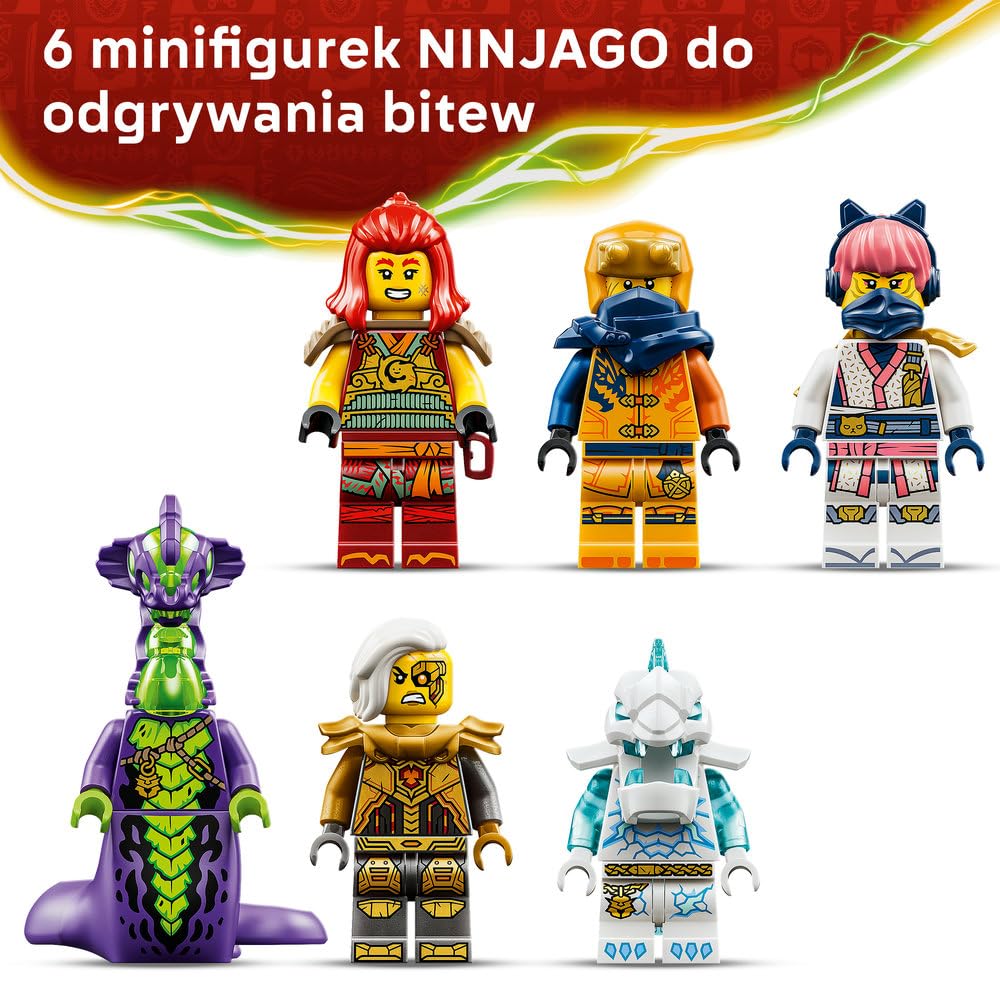 LEGO NINJAGO Transformujący smoczy mech Wyldfyre 71868 | smoczy mech, zabawka akcji, prezent dla chłopca i dziewczynki 9+, bitwa ninja, 821 elementów