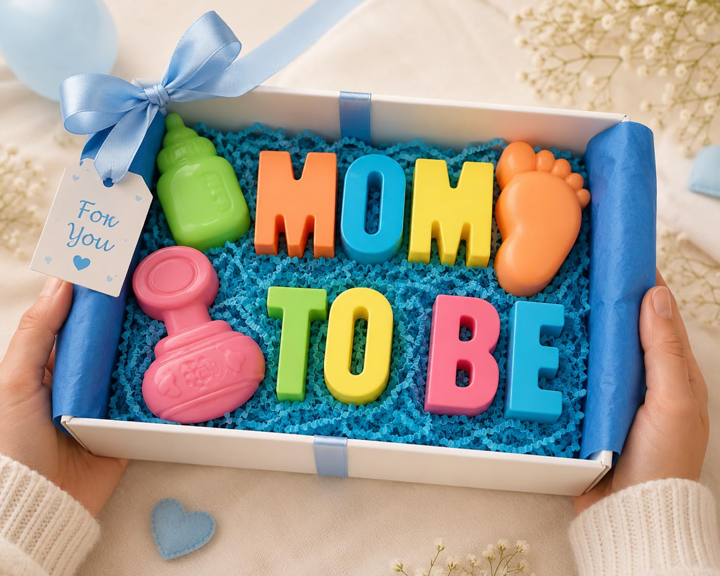 Baby Shower Hamper for Mom to Be | Decorative Gift Box with Baby Theme Props | Ready to Gift Packaging-image-34
