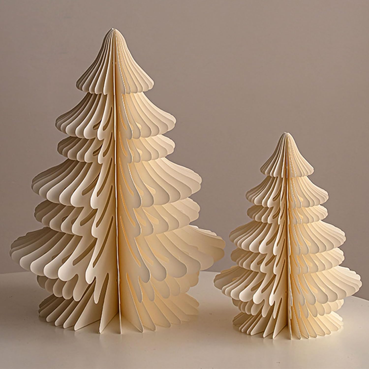 CQSVUJ Folded Christmas Tree, 2Pcs Paper