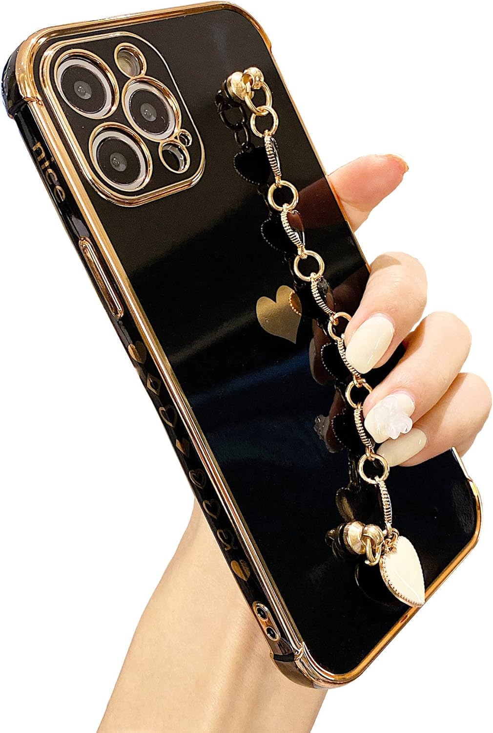 Amazon Com Banailoa Sparkle Iphone 13 Pro Max 保護套 附手鍊 奢華可愛心形保護套 附金屬鏈帶 柔軟纖薄保護套 適用於iphone 13 Pro Max Amazon Com Banailoa Sparkle Iphone 13 Pro Max 保護套 附手鍊 奢華可愛心形保護套 附金屬鏈帶 柔軟纖薄保護套 適用於iphone 13 Pro Max