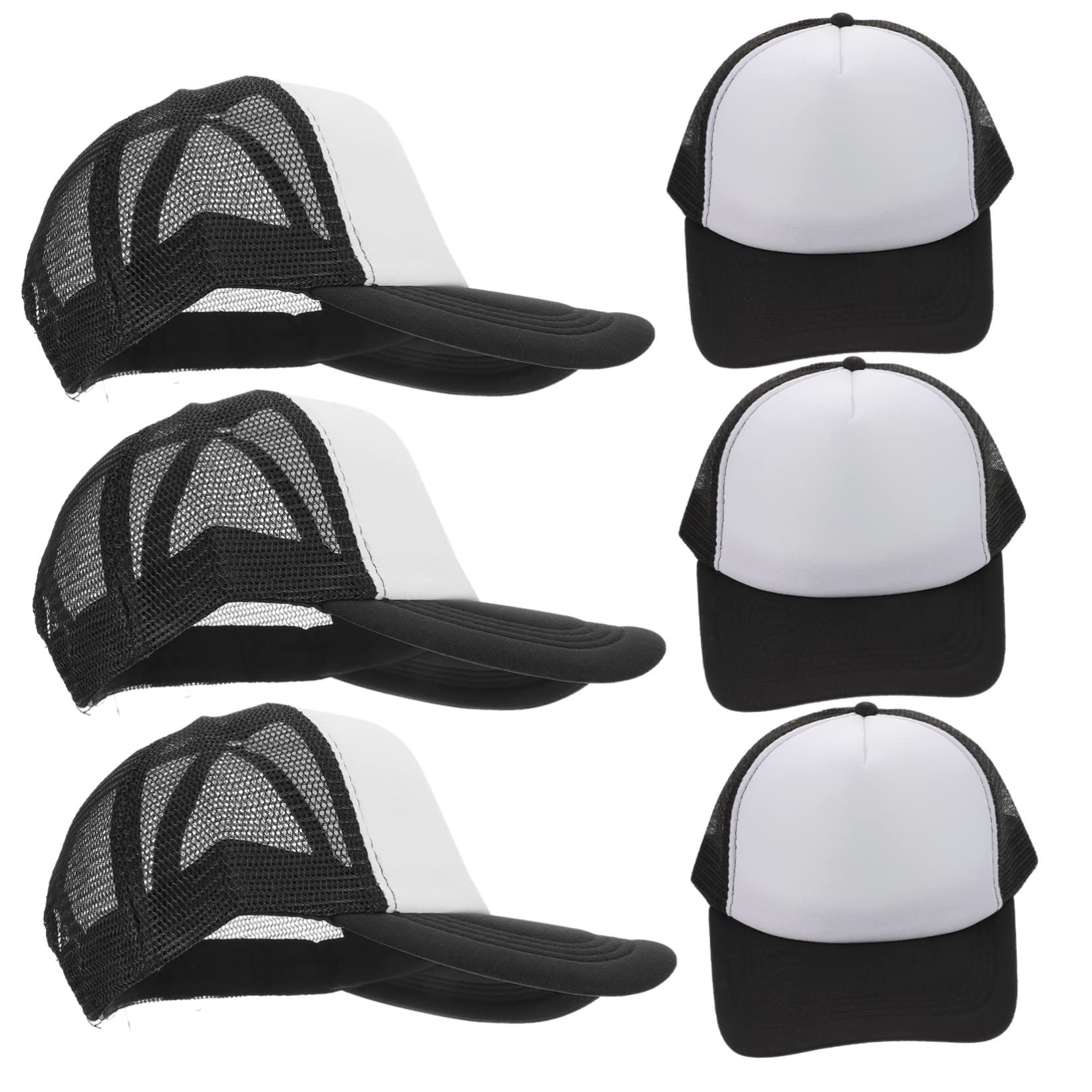 FRCOLOR 10 Stück Packung Schwarze Basecap Netz mit Mesh Design Leicht und Geeignet für Sublimationsdruck für Selbstgemacht Wärmeübertragung und Outdoor Aktivitäten Wie Klettern