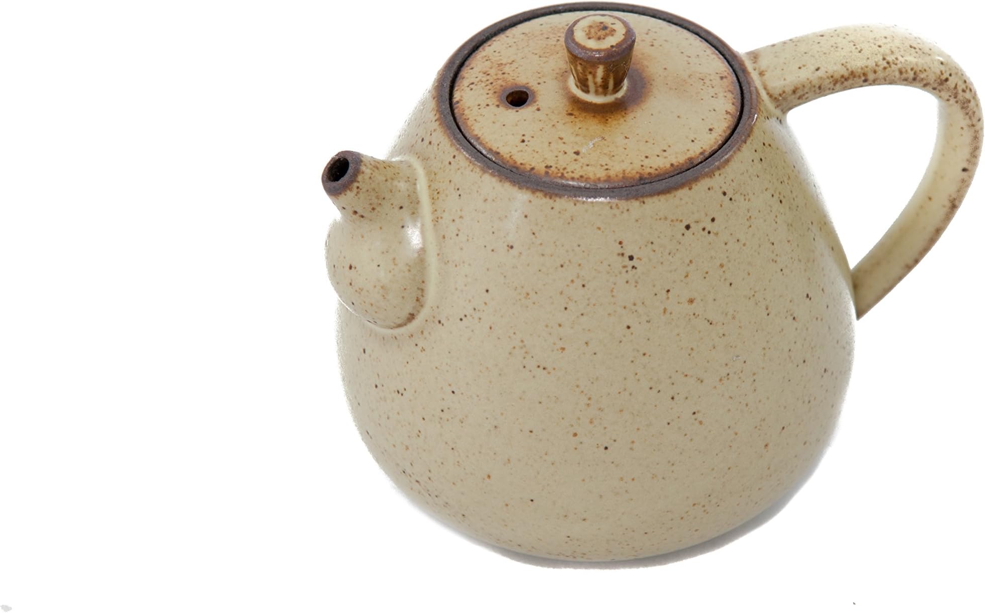 Handmade Chinese Gongfu Ceramic Teapot For One (Pale Mustard) - Small (175ml - 5.92 oz) - Uniquely Designed by Bamboo Mist Tea - Perfect Gift for Tea Lovers - Cute Single Person Size