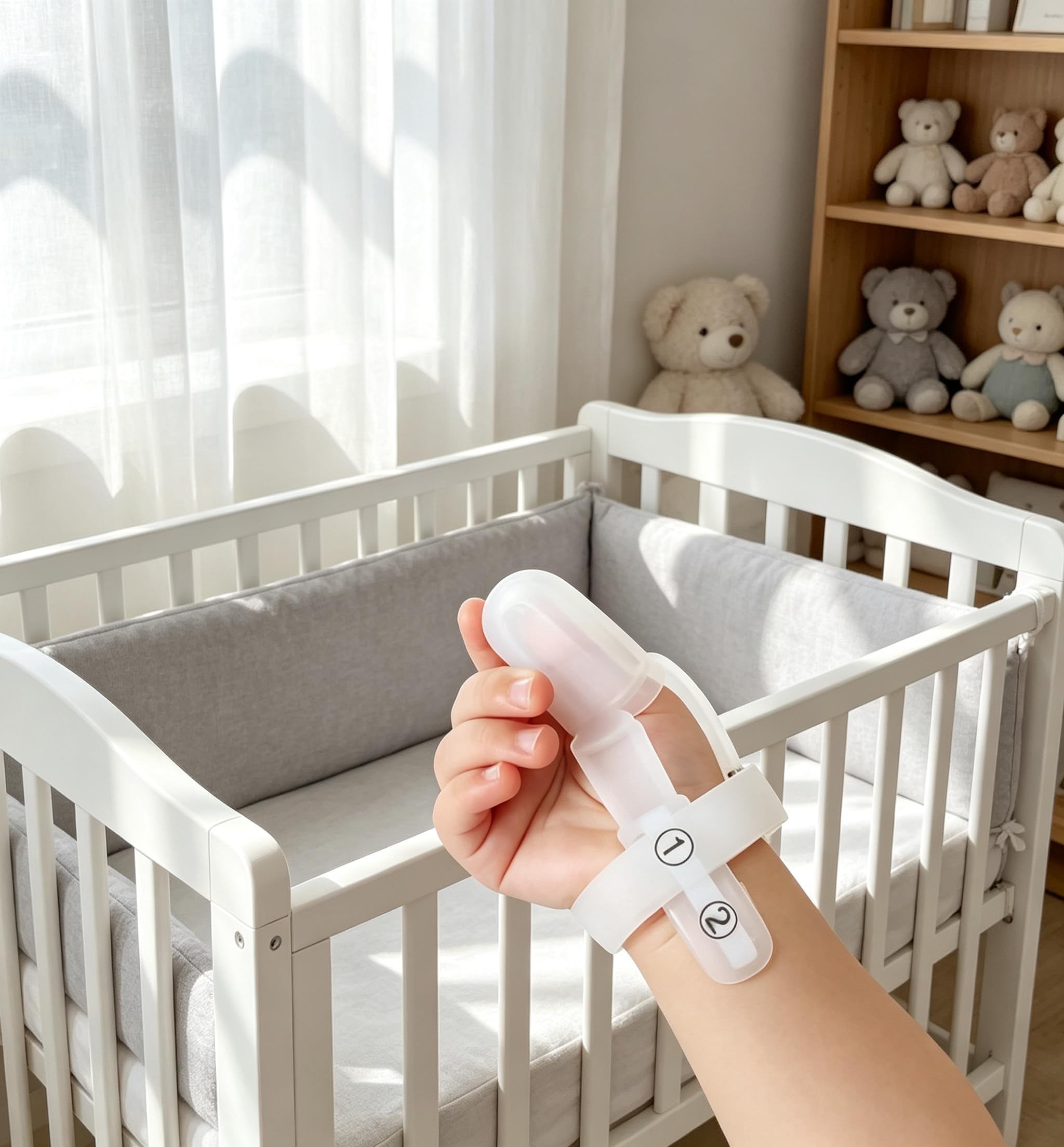 Pollice Succhiare Prevenzione per Bambino Silicone Regolabile Pollice Succhiare Finger Protector Morso Massaggiagengive per Neonato 1-5 anni Bambino