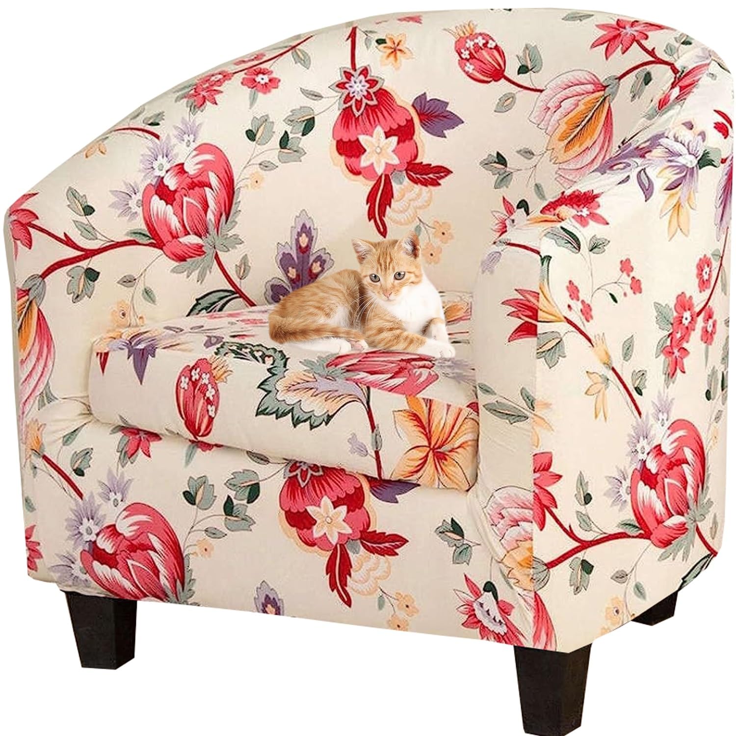 Copripoltrona Chesterfield 1 Posto, Elasticizzato Copripoltrona con Cuscino Separato, Fodere per Poltrona da Cocktail Universale Lavabile Rimovibile,Coperture Protettive per Poltrona Club per Tullsta