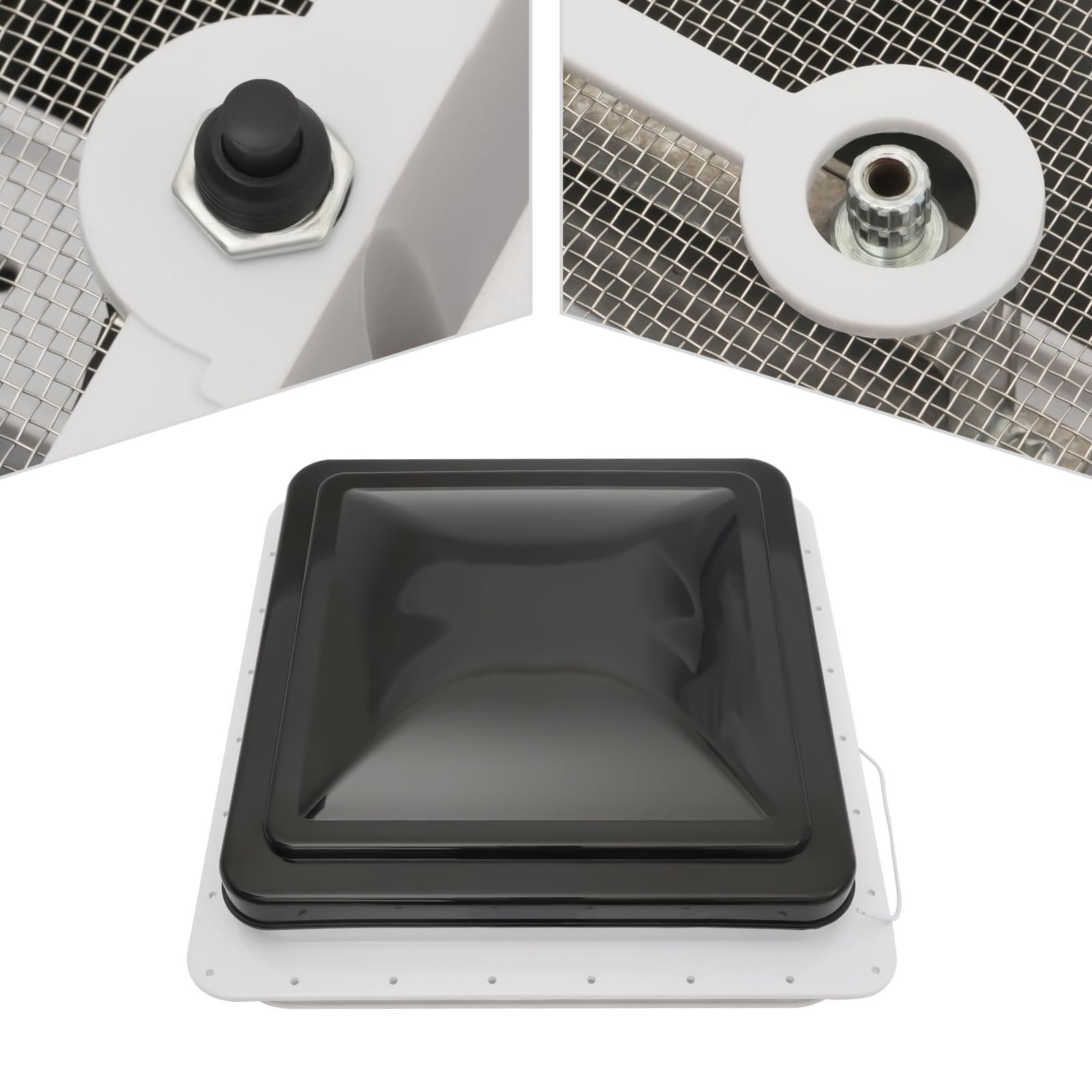 Claraboya, Ventana De Techo Tragaluz Vent 42 X 42 Cm Para Autocaravana, Caravana, Ventana De Techo Estándar De 14 X 14 Pulgadas Con Aberturas Claras