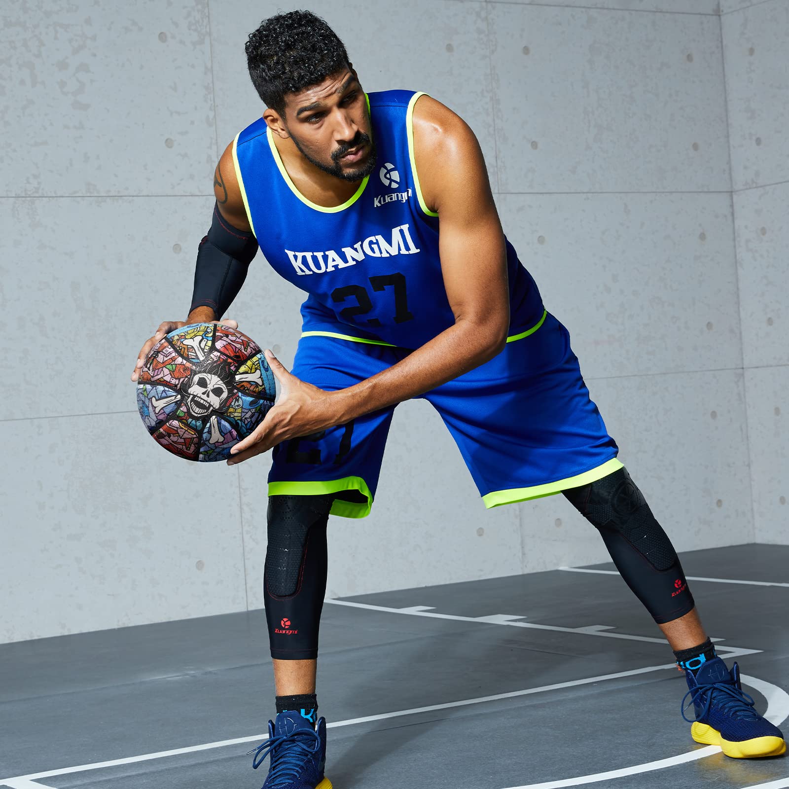 Kuangmi Pallacanestro pirata, 29,5 Premium PU pelle basket, taglia ufficiale 7 esterni/interni basket per uomini/donne/giovani