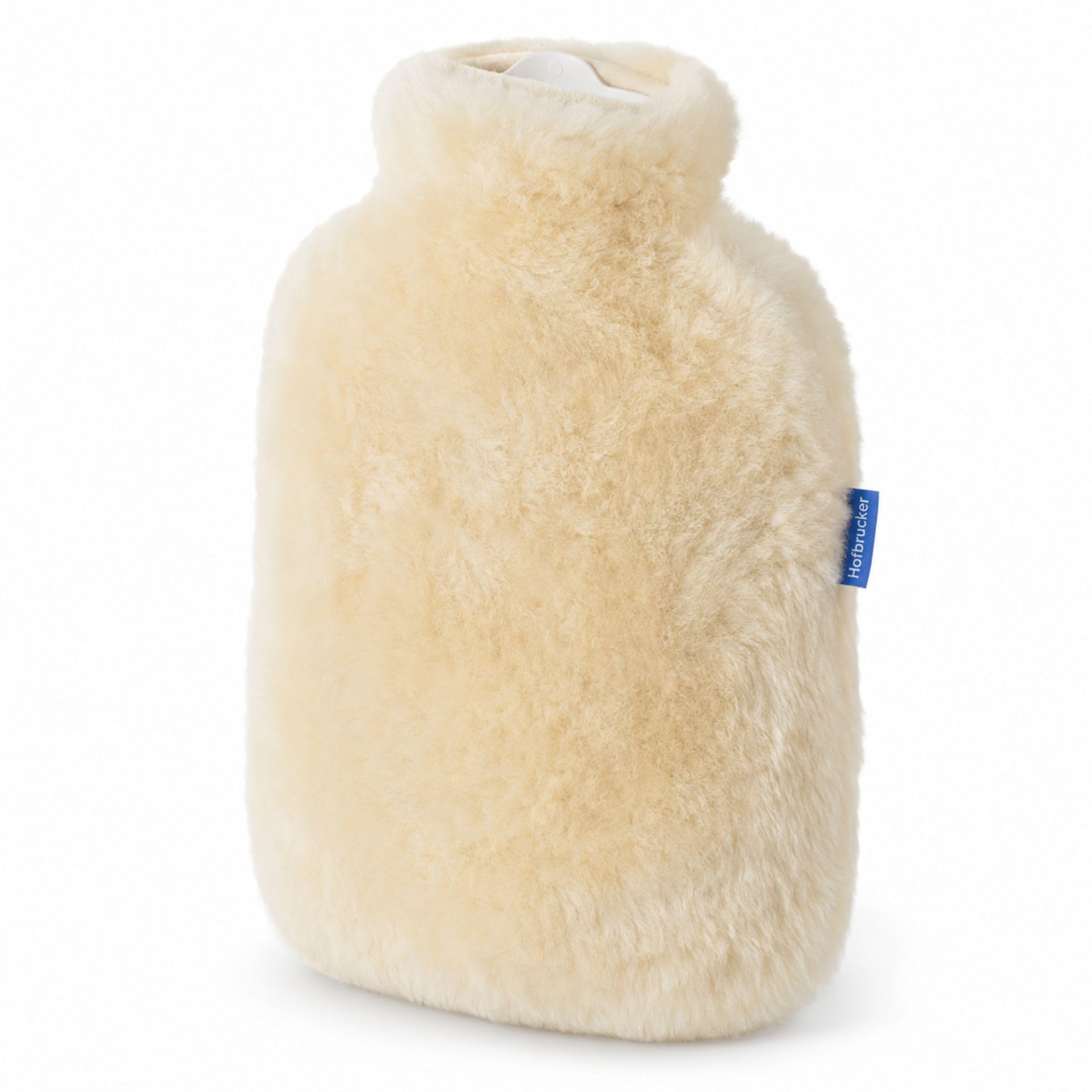 Hofbrucker® Borsa dell'acqua calda in pelliccia di agnello, 2,0 litri, ecologica | Rivestimento morbido, ecologico, calore naturale