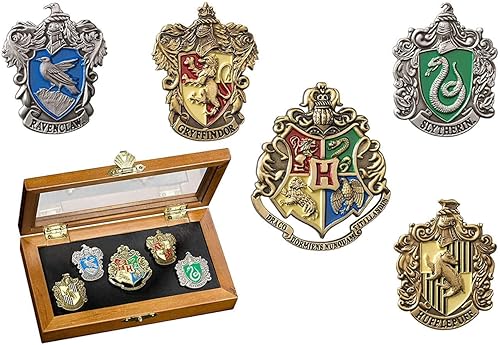 Set de prendedores con los escudos de las casas de Harry Potter