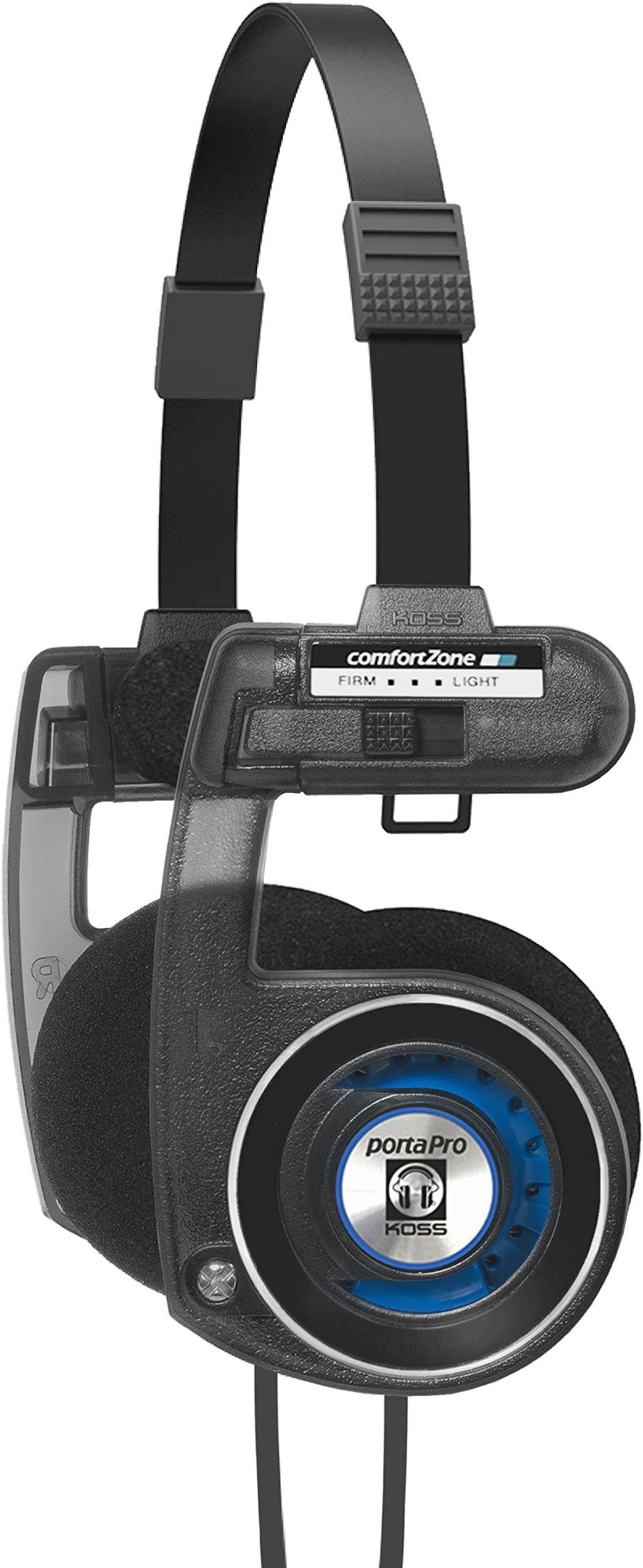 Porta Pro Utility On-Ear Headphones, Detachable Interchangeable Cord System, Collapsible Design, Stealth Grey