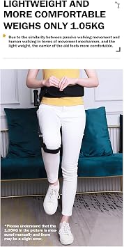 Wearable Bionic Exoskeleton Power Aid, Adjustable Waist/Leg Circumference, Rehabilitation Walker Assisted Walking, for Lower Limb Leg Raise Training Exercise S