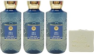 Aqua Hour 3 Pack Body Wash Bundle with a Natural Oats Bar Soap - Full Size