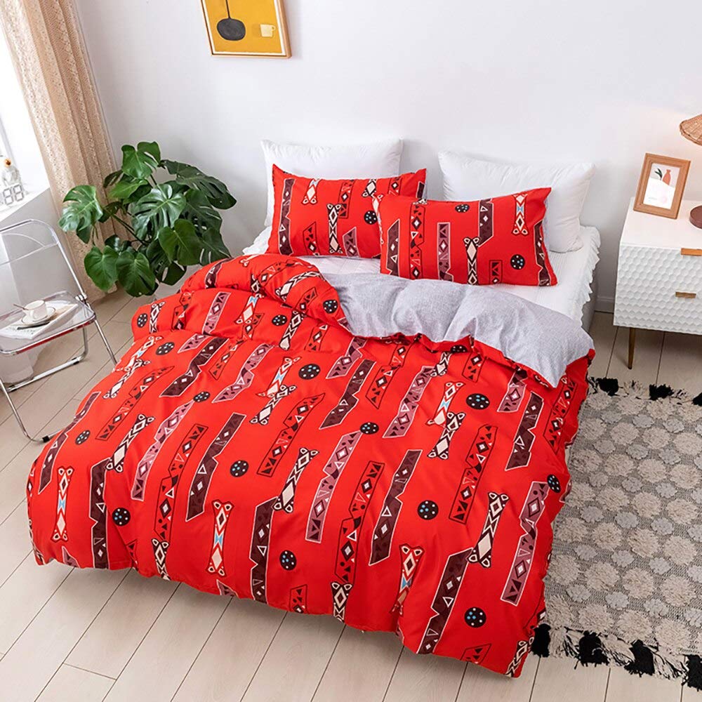 Housse de couette 135x200 et parure de lit imprimée confortable LB.XKLH