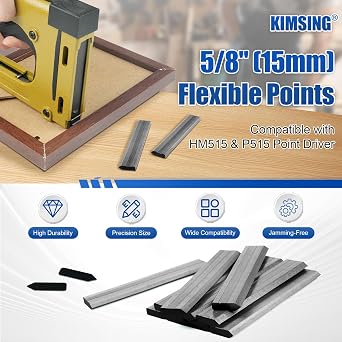 KIMSING 5/8 (15mm) Flexible Points - 2000 PCS Frame Point Nails