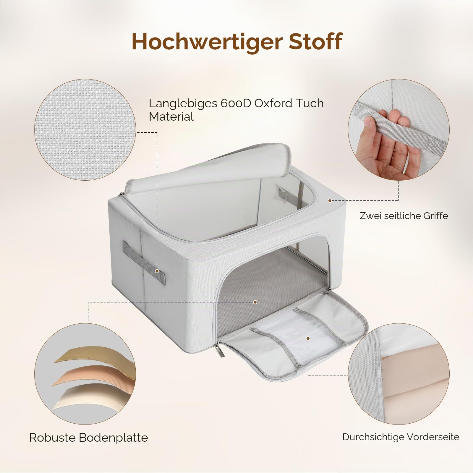 Stapelbare Stoffboxen für Wäsche & Textilien