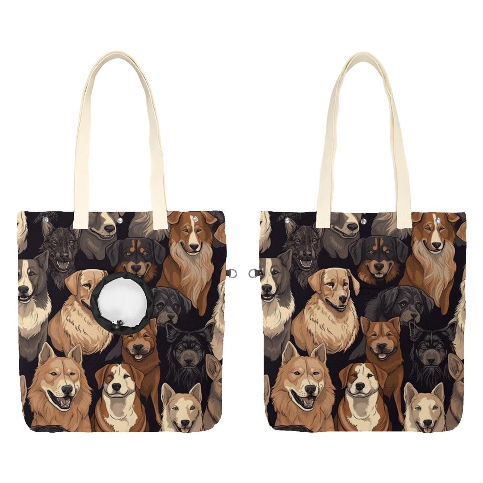 Sac à bandoulière en toile pour animaux design épuré et finitions robustes