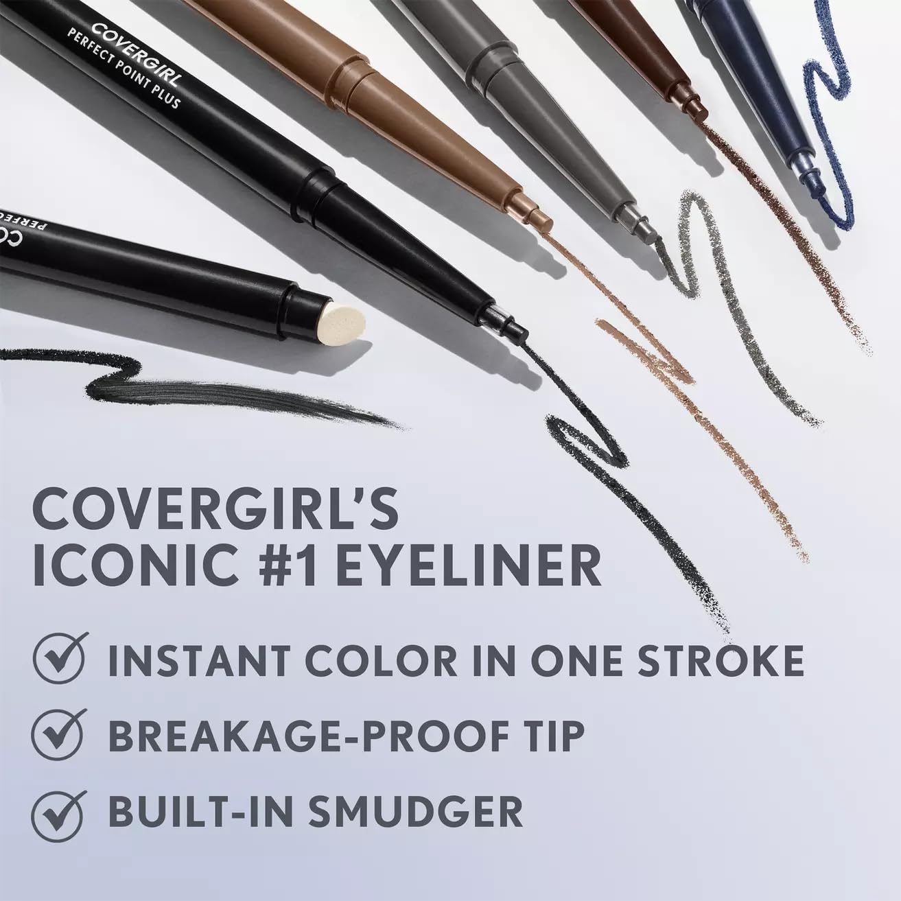 COVERGIRL Perfect Point Plus Eyeliner, Grey Khaki