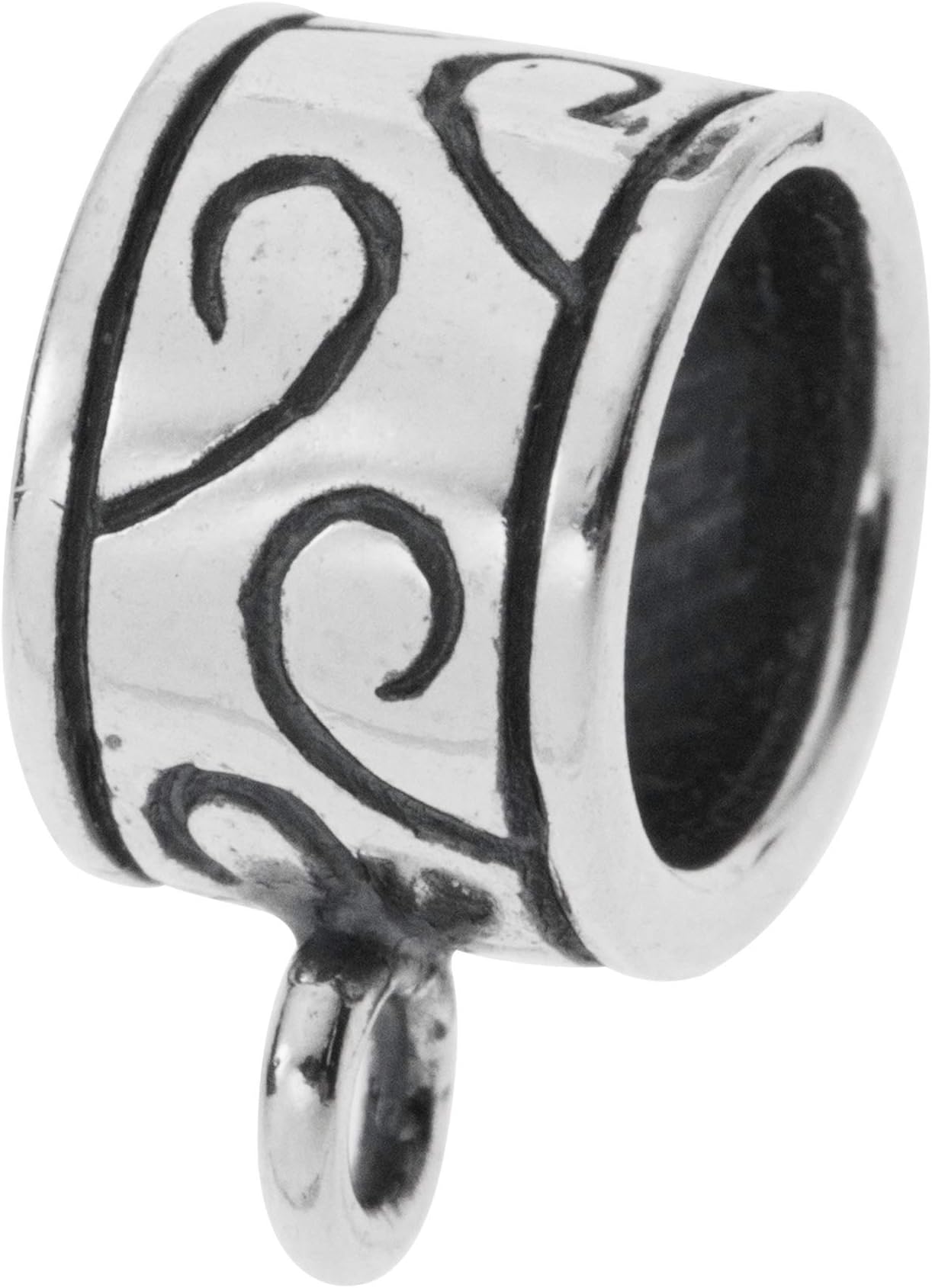 925 Sterling Silver Pendant Charm Connector Slide for European Charm Bracelets