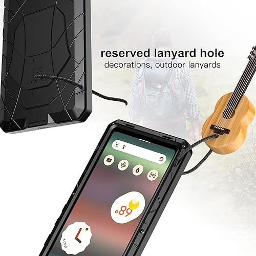 Miniatura 4 de Feitenn Funda de metal para Pixel 6A 5G, funda protectora resistente para Pixel 6A, funda protectora de silicona dura de silicona resistente a
