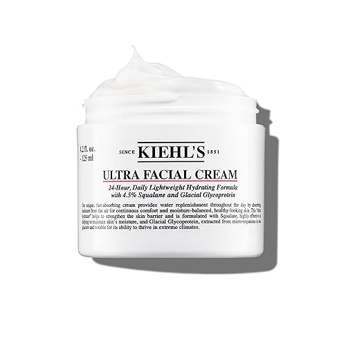 Kiehl's Ultra Facial Cream, with 4.5% Squalane to Strengthen Skin's Moisture Barrier, Skin Feels Softer and Smoother, Long-Lasting Hydration, Easy and Fast-Absorbing, Suitable for All Skin Types