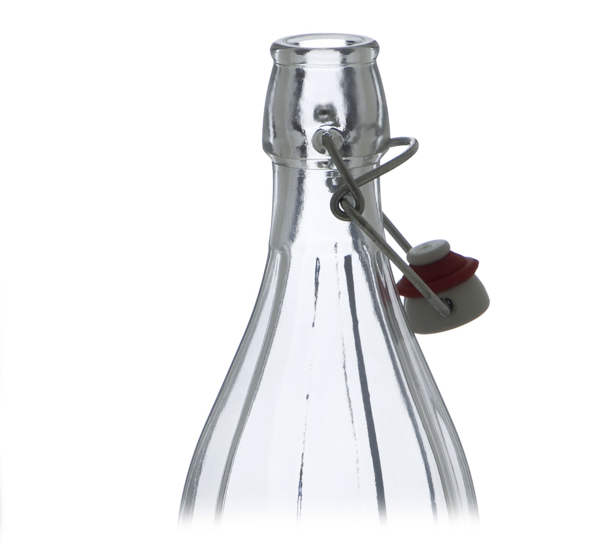 Bormioli Rocco Oxford - Juego de 6 botellas de agua con tapa de clip, ideal para cordiales caseros