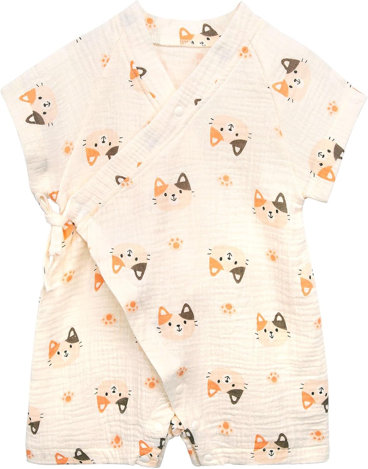 Infant Kimono Robe Newborn Cotton Yarn Robe Baby Romper image 4