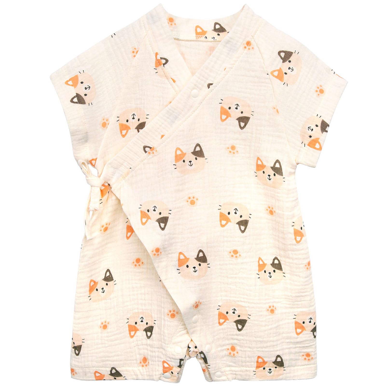 Infant Kimono Robe Newborn Cotton Yarn Robe Baby Romper