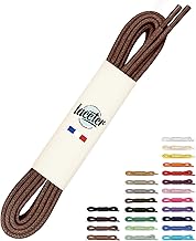 Laceter 2.4mm Round Waxed Shoelaces for City Shoes - Ideal for Derbies, Oxfords, Leather Boots, Loafers - Elegant and Durable Dress Style