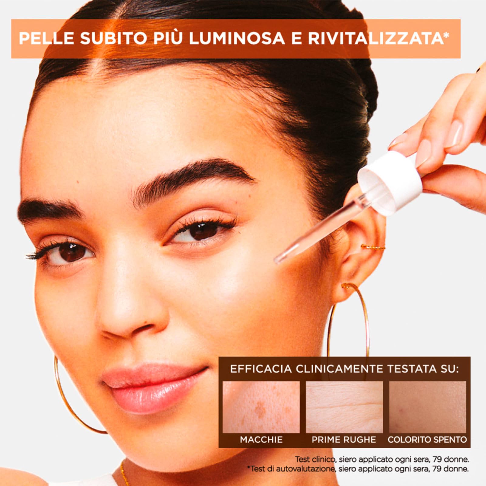 Garnier SkinActive Vitamina C Crema Contorno Occhi Illuminante per Occhi Spenti e Stanchi 15ml + Siero Viso Anti-Macchie Illuminante Antiossidante 30ml + Siero Viso Uniformante Notte 30ml - Set da 3