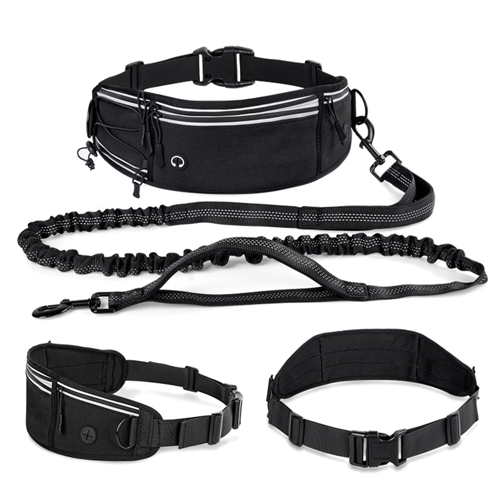 Ceinture de Laisse rotative Anti-Torsion pour Chien, avec Deux poignées et Ceinture réglable pour Grands Chiens, de Marche Ergonomique pour Chien
