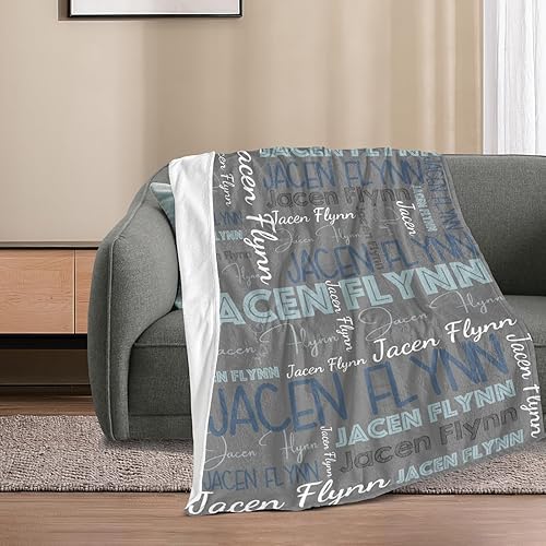 Miniatura 161 de Dr.TOUGH Mantas personalizadas para niños y adultos, manta personalizada con nombre para niños, manta con monograma con nombres personalizados