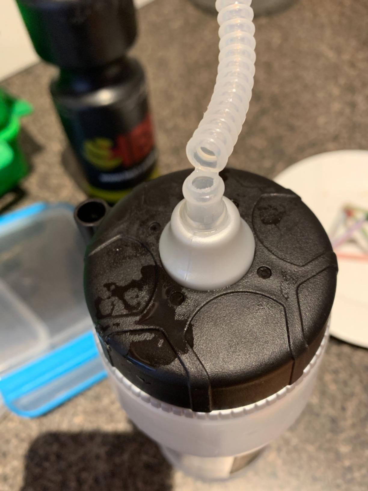 Thermos Squeezable Hydration Bottle with Long Straw, 24Ounce, White