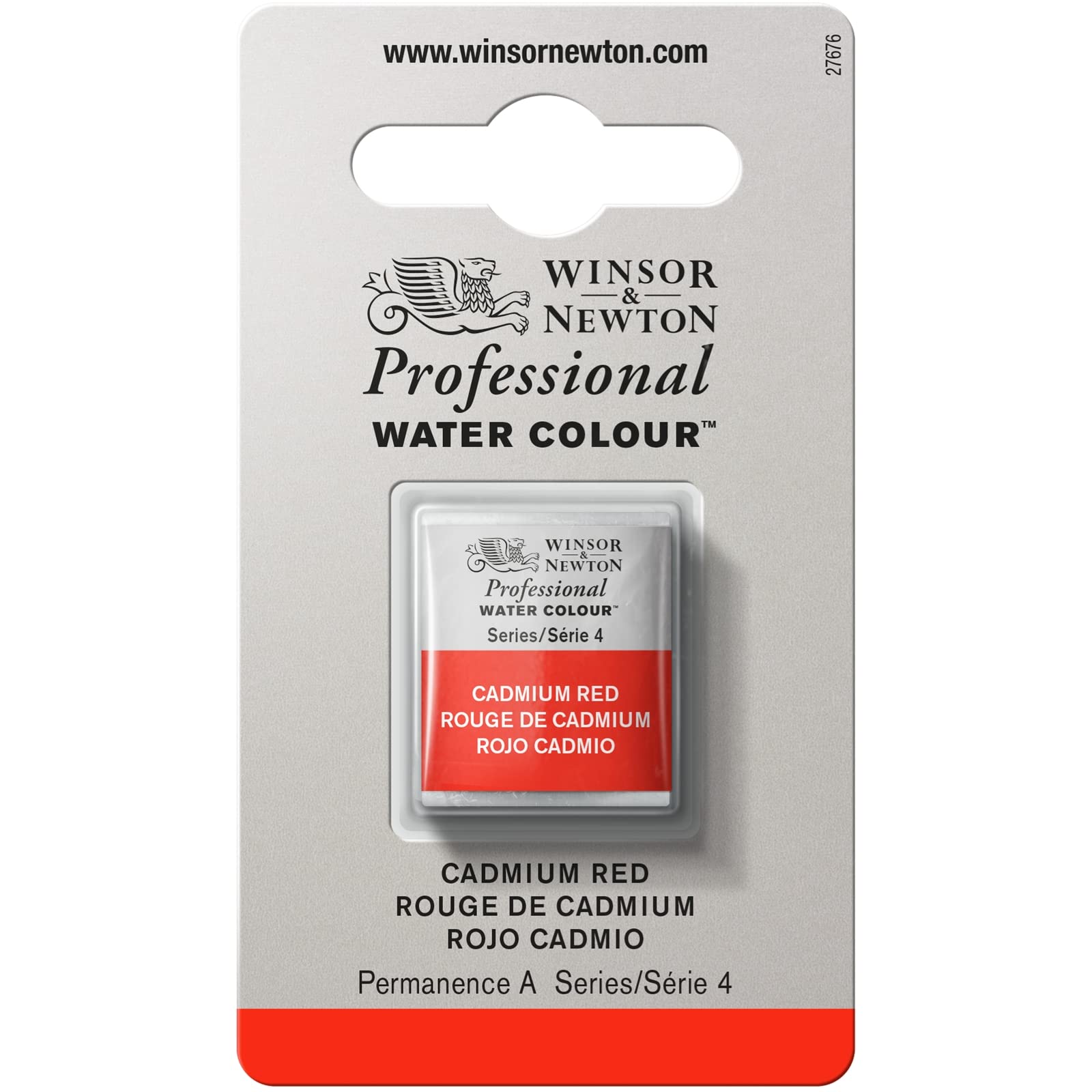 Winsor & Newton Professional Watercolour Paint, Artist Quality, Finest Pigments, Cadmium Red, Half Pan โ image 1
