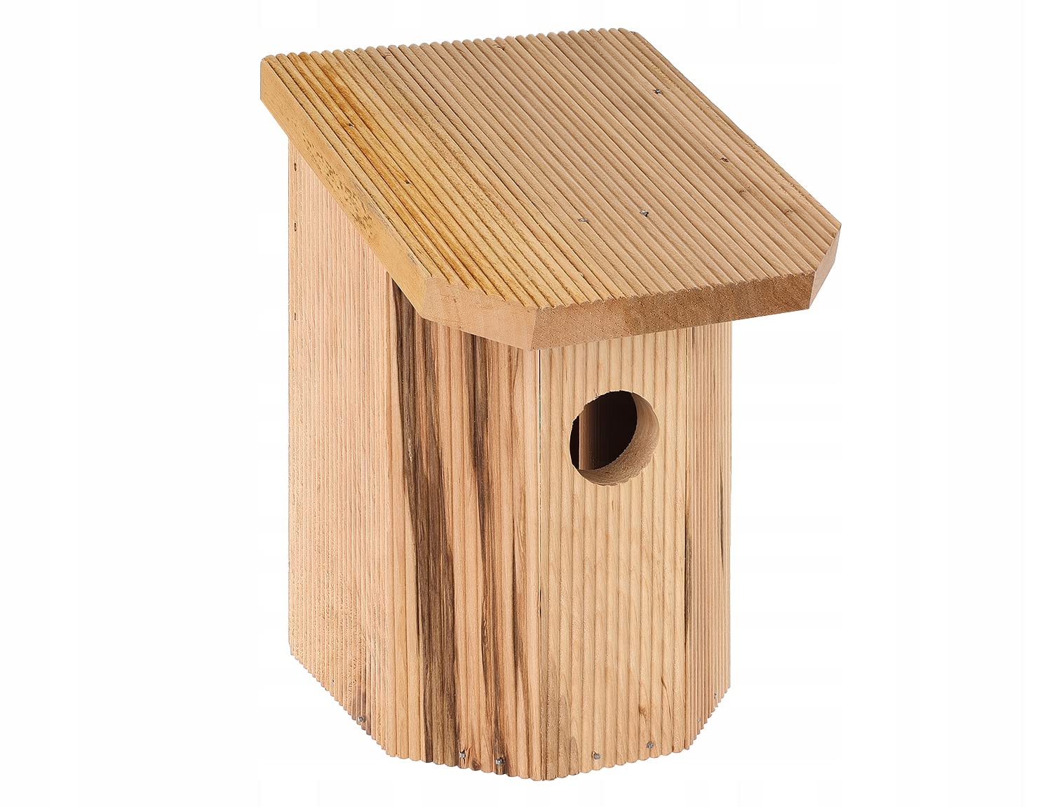 MAZUR 4X Nistkasten zum Aufhängen | Vogelhaus | Bausatz | handgemacht in Europa | für Meisen, Kleinvöge & Wildvögel | Wetterfest aus Erlenholz | Nisthaus | Hand Made | Garten und Balkon